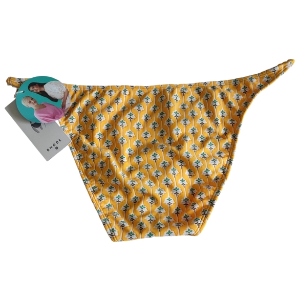 NWT Rhode For Target XXL Yellow Floral Low Rise High Leg Cheeky Bikini Bottom - Picture 2 of 13